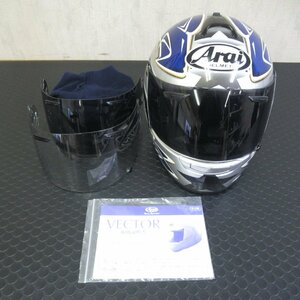 美品 Arai アライ VECTOR EAGLE BLUE ヘルメット M（57-58cm）Drudi Performance【 別付属シールド未使用 】