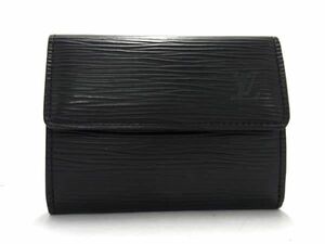 1円 ■極美品■ LOUIS VUITTON ルイヴィトン M63302 エピ ラドロー コインケース カードケース 小銭入れ カード入れ ブラック系 FA7141