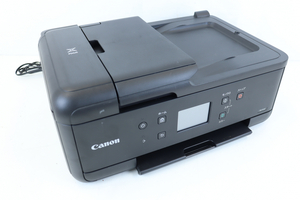 【通電OK】Canon TR7530 キャノン インクジェット複合機 プリンター 家電 コンパクト ブラック 取扱説明書付き 005IPHIB28