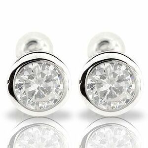 ピアス 18金 メンズ ダイヤモンド スタッド ホワイトゴールドk18 18kダイヤモンド 1.0ct ダイヤ 男性用 宝石 人気