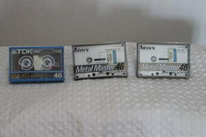 【メタル　カセットテープ　新品　未開封　未使用 】TDK MA-XG46 1本　SONY　MetalMaster46　2本 