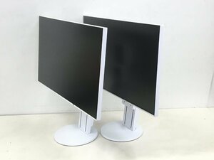 EIZO 23.8 型 液晶モニター FlexScan EV2451 （使用時間:27910H 14727H ） 輝度良い 2017年製　 2台まとめ　中古品　（管：2E-M）　