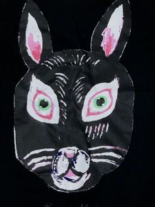 おともだち　半袖Tシャツ　Lサイズ うさぎ　黒ウサギ　rabbit aroundaglobe