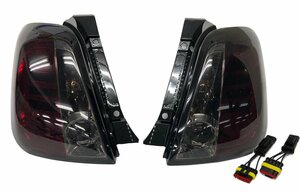 FIAT500/ABARTH500 LEDテール スモーク＆レッド/BKフレーム【AutoStyle】新品/フィアット/シリーズ4対応/変換ハーネス付属/