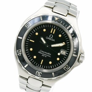 1円 稼働 OMEGA オメガ seamaster シーマスター プロフェッショナル200M QZ クオーツ デイト 3針 黒文字盤 SS メンズ 腕時計 228920240319