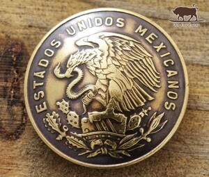 ●コンチョ ネジ式　メキシコ　5センタボ　イーグル　20mm ネジ ボタン コイン パーツ