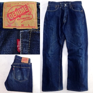 美品 DENIME ドゥニーム ジーンズ 濃紺 W31相当 ボタンフライ セルビッチ DENIM JEANS