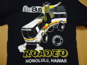 即決　ハワイ　THE BUS　イベント2007’　Ｔシャツ　黒色　Ｓ　バス