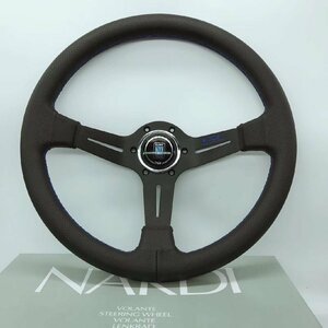 新品 NARDI ナルディ クラシック スポーツステアリング BKレザー ポリッシュスポーク350mm（14インチ）ブラック FXP1