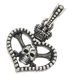 ジャスティンデイビス JustinDavis HEARTINSKULL シルバーネックレストップ 中古 BS99