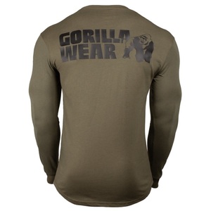 【メーカー直輸入正規品/送料無料】 GORILLA WEAR ゴリラウェア 長袖Tシャツ EUサイズ:3XL アーミーグリーン ★ ジムウェア/ボディビル