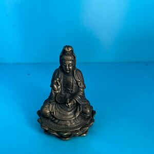 【仏具001】仏教美術 仏像 台湾のミニ仏像　重み有り 銅製