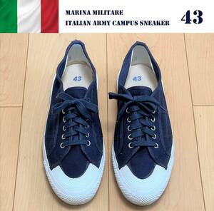 イタリア軍 Italian Army キャンバス スニーカー NAVY military 43 MARINA MILITARE　27㎝　28㎝