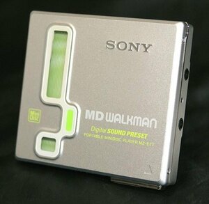 SONY ソニー　MZ-E77-S シルバー　ポータブルMDプレーヤー　MDLP非対応　（(中古品)