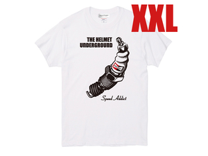 THE HELMET UNDERGROUND T-shirt WHITE XXL/ヘルメットアンダーグラウンドツーリングバイカーバイクスモールジェットベルブコ