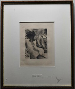 フランスで活躍した印象派画家・彫刻家です。裸婦は珍しい作品です！　エドガー・ドガ　　　版画　　「裸婦」　【　正光画廊】