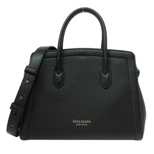 ケイトスペード バッグ ハンドバッグ kate spade ノット ミディアム サッチェル 2WAY 斜め掛け PXR00398 001(ブラック) レディース 