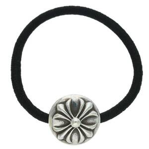 クロムハーツ Chrome Hearts HAIRBAND/クロスボールボタンヘアゴム オールドシルバーコンチョ 中古 NO05