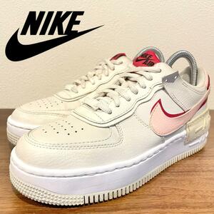 NIKE AIR FORCE 1 SHADOW ナイキ エア フォース ワン シャドウ ホワイトレッド CI0919-003 レディース ローカットスニーカー 23.5cm 