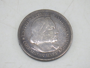 h4A107Z- アメリカ 1893年 シカゴ・コロンブス万国博覧会 50セント銀貨 ハーフダラー