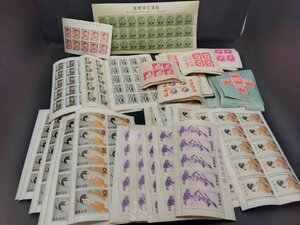 日本切手シート　大量まとめ売り（市川海老蔵/ビードロ娘 /月に雁/蒲原/桑名/箱根/日本橋/こども博覧会/全国緑化/他）ジャンク　ei240514-1