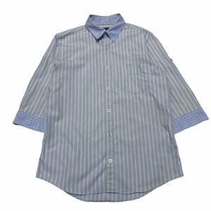 Paul Smith ポールスミス 七分丈シャツ ストライプ S