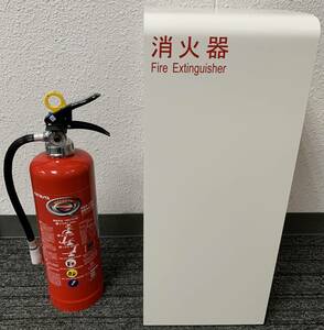 ◆初田製作所 蓄圧式ABC粉末消火器10型 PEP-10N、設置台 セット / 2019年製 / 設計標準使用期限:2029年まで / 業務用消火器 / 4万円相当