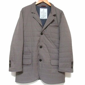 美品 BRUNELLO CUCINELLI ブルネロクチネリ ナイロン 3B パデッド シングル テーラードジャケット Mサイズ グレージュ