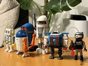 レア 海外限定 プレイモービル playmobil 宇宙 スペース space レトロ ロボット robot 6体セット 検) レゴ VAG 食玩 おまけ ミニフィグ