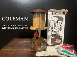 未使用☆ビンテージ★コールマン/Coleman★PEAK1☆Mini Lantern/ランタン【超希少!製造期間の短い★茶ピーク】超希少!未使用は特に玉数無！