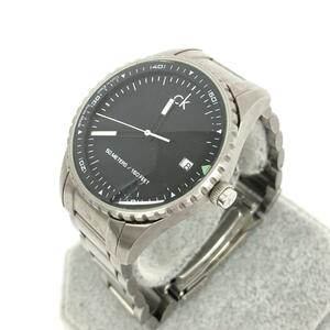 ◆CALVIN KLEIN カルバンクライン 腕時計 クォーツ◆K32111 ブラック/シルバーカラー SS メンズ ウォッチ watch