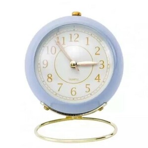 目覚まし時計 置時計 置き時計　ブルー　クロック 韓国 アンティーク かわいい 北欧　丸時計　おしゃれ　インテリア☆