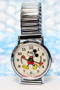 ● ● ●ミッキーマウス 手巻き時計 ● パイアイ ● Disney ● SWISS ● OH済● ブラッドレイ ● ミッキー