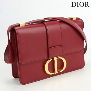 中古 クリスチャンディオール 斜め掛け ショルダーバッグ レディース ブランド Christian Dior 30モンテーニュ レザー レッド