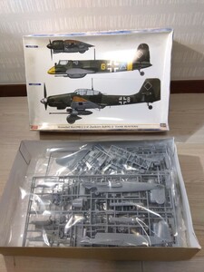 【F346】【未組立】 ハセガワ 07409 1/48 ヘンシェル Hs129B-1/2&ユンカース Ju87G-2