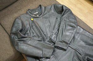 BUGGY バギー ライダースジャケット&パンツ 上下セット LLサイズ ブラック セミダブル 牛革 レザー 本革 日本製 衣類 2022243