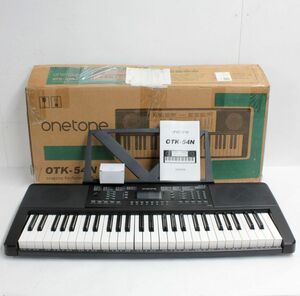 [動作OK 美品] キョーリツコーポレーション ONETONE キーボード OTK-54N ブラック 54鍵盤(C2～F6) 音色300種