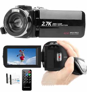 新品未使用ビデオカメラ YouTubeカメラ vlogカメラ HD27K 1080P 60FPS 42MP 18デジタルズーム 3インチ