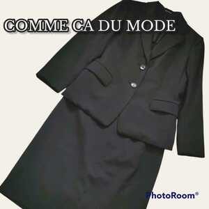 COMME CA DU MODE コムサ・デ・モード　スカートスーツ　黒　ブラック　ウール100%　サイズ11　お仕事スーツ　就活　入学式　卒業式