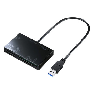 USB3.0カードリーダー ブラック UHS-II対応の超高速USB3.2 Gen1（USB3.1/3.0） サンワサプライ ADR-3ML35BK 新品 送料無料