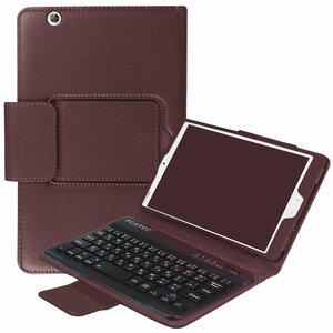 docomo dtab Compact d-01J/Huawei MediaPad M3 8.4専用レザーケース付き Bluetooth キーボード☆日本語入力対応☆ブラウン