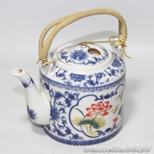 中国景德鎮 茶道具 急須 茶注 茶壺 飲茶 クラッシック 茶器 中古 美品