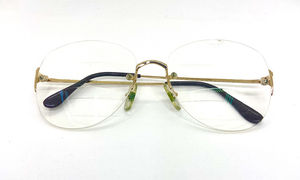 【LAMY】K10YG イエローゴールド　メガネ フランス製 フチなし　メガネフレーム　眼鏡　老眼鏡　20230628