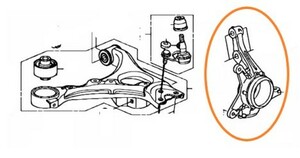 ホンダ シビック タイプR FD2 新品 純正 ステアリング ナックル 左 フロント ドリフト 01634-2