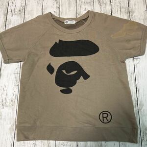90s A BATHING APE BAPE エイプ MADE WITH GENERAL ジェネラルタグ 大猿 プリント 半袖スウェット
