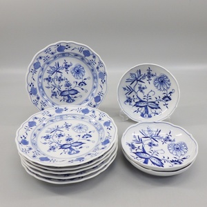 1円〜 Meissen マイセン ブルーオニオン プレート 計9点 陶器 テーブルウェア 食器 240-2651490【O商品】