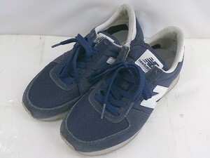 ◇ NEW BALANCE ニューバランス D U220AB2 スニーカー シューズ サイズ 22.5cm ネイビー ホワイト レディース P