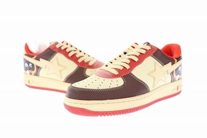 アベイシングエイプ A BATHING APE ×KANYE WEST カニエ ウエスト BAPESTA ベイプスタ ローカット スニーカー 29 マルチカラー ▲■ 210702