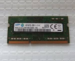 ノートPC用メモリ SAMSUNG 4GB 1Rx8 PC3L-12800S-11-13-B4 M471B5173EB0-YK0 4GB 中古 109