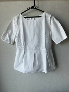 Demi-Luxe BEAMS　半袖ブラウス(38サイズ) ホワイト